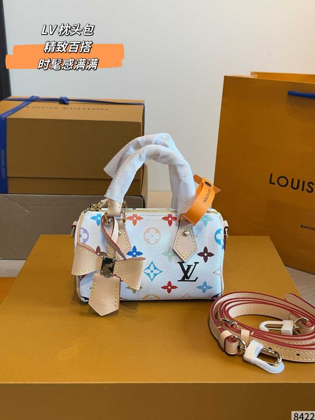Louis Vuitton LV Speedy Handbag Cowhide Leather Gift Box Included